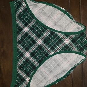 Victoria's Secret Green and White Plaid High-leg Briefs